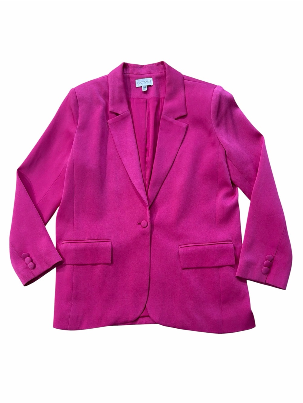 Lucy Paris Women's Pink Single-Button Blazer